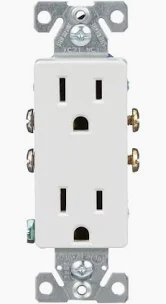 TR1107W  DECORA DUPLEX TR 15A WHITE EATON  OULET