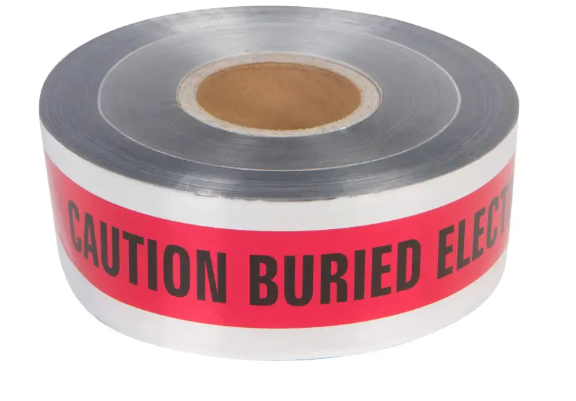 69030 DETECTABLE TAPE 3'' X 1000' CAUTION BURIED ELECTRIC 