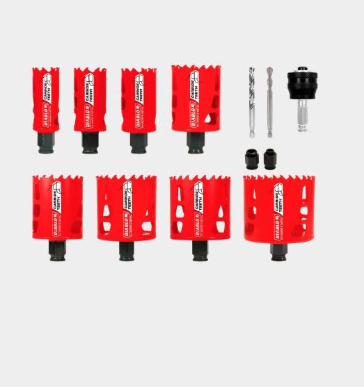 DHS13SPLCT  DIABLO 13 PC CARBIDE TEETH PLUMBER'S HOLE SAW SET KIT