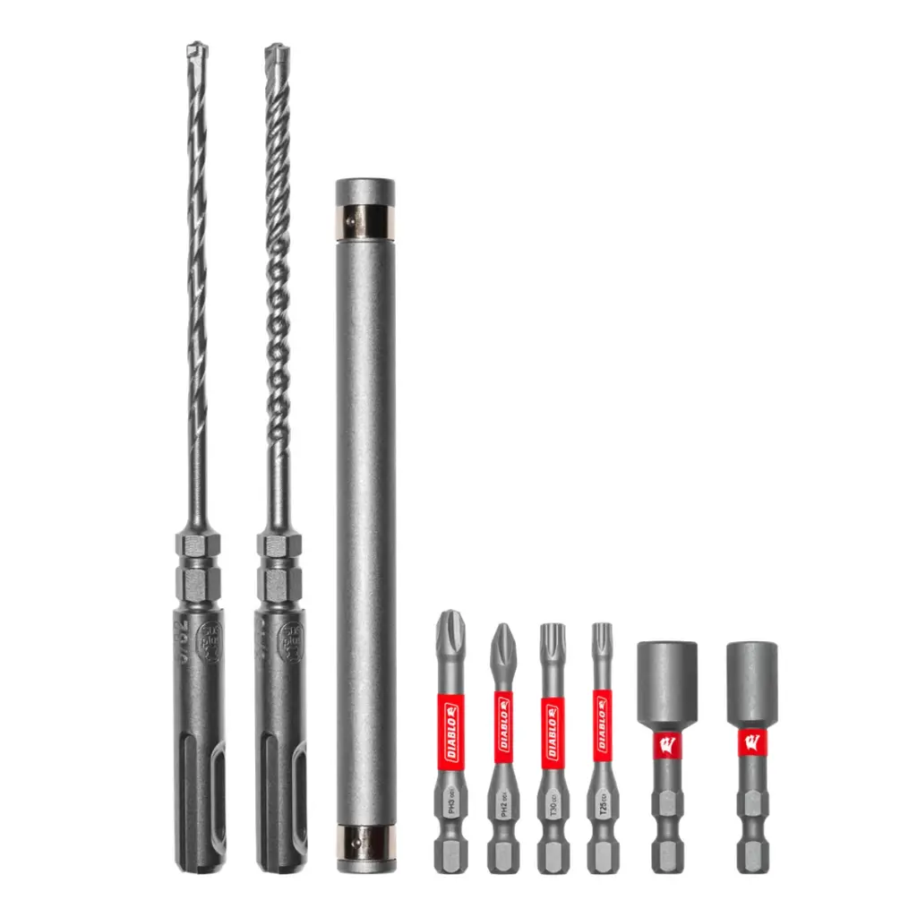 Concrete Anchor Installation Set – 7 Piece Professional Masonry Tool Set.