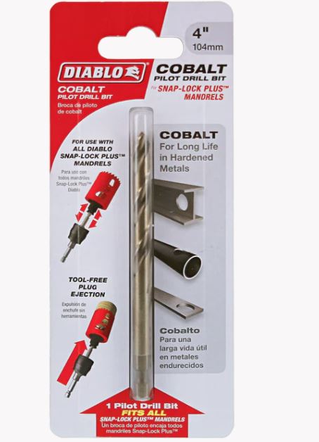 DHS4BITCB   DIABLO COBALT PILOT DRILL BIT 4'' 
