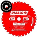 Circular Saw Blade – 6-1/2 in 32T Wood & Metal Cutting Blade (Diablo)