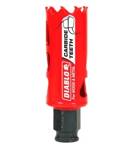 DHS1125CT   1-1/8''  DIABLO CARBIDE TEETH HOLE SAW 1-1/8"  