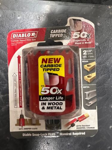 DHS2250CT  2-1/4"    DIABLO CARBIDE TEETH HOLE SAW 2-1/4"  DHS2250CT