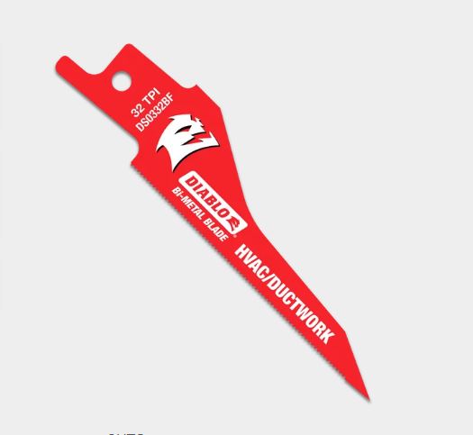 DS0332BF5   DIABLO 3-1/4" 32TPI Bi-Metal Reciprocating Saw Blades for HVAC/Ductwork