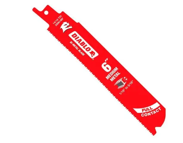DS0614BF15   DIABLO BI-METAL BLADE 6" 14/18 TPI FULL CONTACT 15PK 