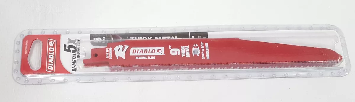DS0908BFD5    DIABLO BIMETALBLADE 9" 8/10TPI 5PK DS0908BFD5