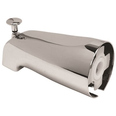 82-0014  425170  ZINK TUB SPOUT WITH DIVERTER OR 5/8'' COMPRESSION FITTING CHROME DIVERTER BATH SPOUT 609526