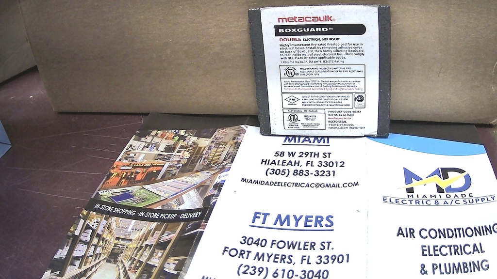 66367  DOUBLE  ELECTRICAL  BOX  INSERTS