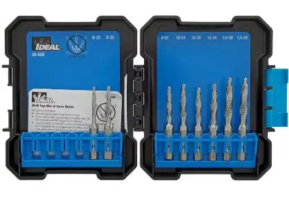 36-600  DRILL TAP KIT 8-PC IDEAL  Electrical  Standard Drill/Taps - (8 Piece) 1/4 In. Hex Shank, Drilling, Tapping, Hss Bit Kit