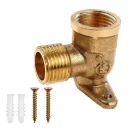 Brass Drop Ear Elbow 1/2" x 1/2".
