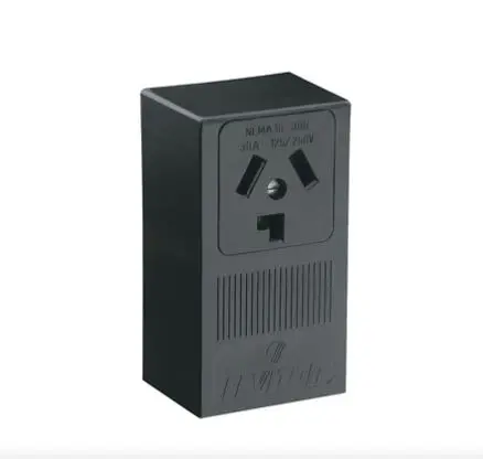 [125] LEV5054   DRYER  RECEPTACLE .30A.250V  125-E A30 Amp Thermoplastic Power Single Outlet/Receptacle, Black