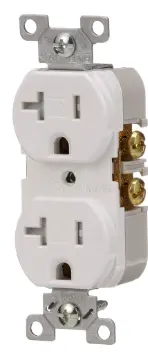 TRBR20W-BOX   DUPLEX  RECEPTACLE. TR. 20A. WHITE