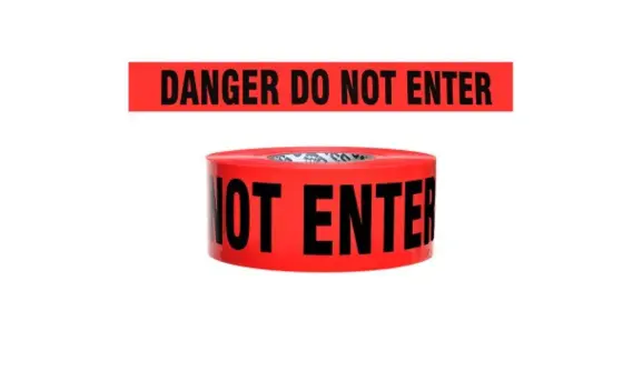 69006  Danger Do Not Enter Red 3" x 1000FT TAPE