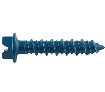 KN4-21  TAPHI14114  DFM12720  NIK-156125 TALCOM   Hex Washer Head 1/4'' X 1-1/4'' CONCRETE SCREWS HEX BLUE  100PCS