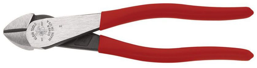 D248-8  Diagonal Cutting Pliers, Angled Head, Short Jaw, 8-Inch KLEIN