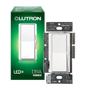 DVCL-153P-WH   Diva LED+ Dimmer Switch for Dimmable LED LUTRON