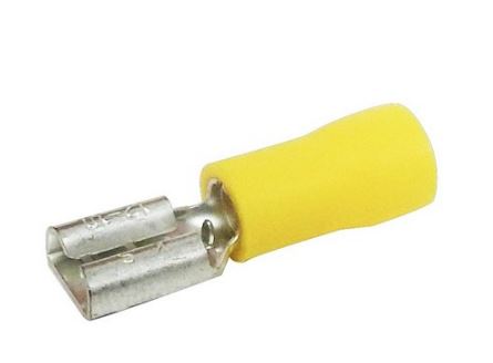10332  FEMALE DISCONNECT VINIL IN YELLOW