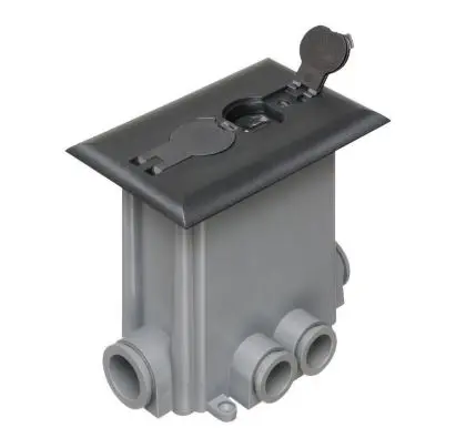 FLBCF101BL  FLOOR BOXE  2''X4'' W/ COVER BLACK