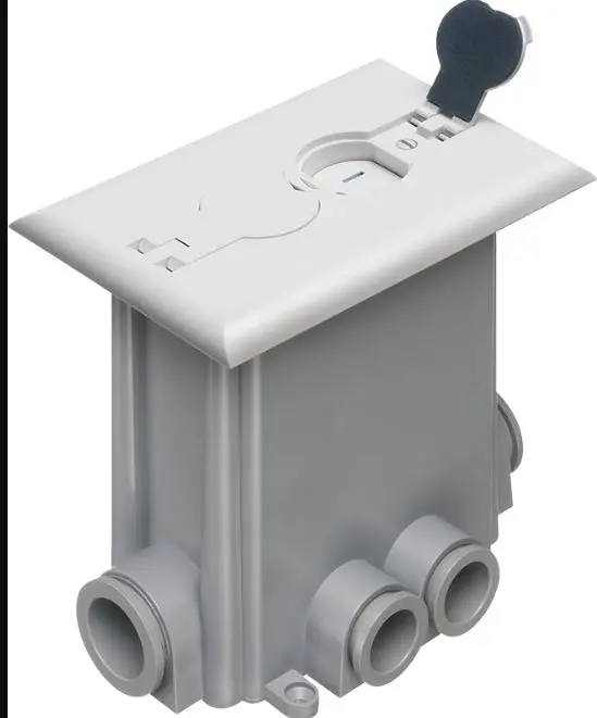 [FLBCF101W] FLBCF101W  FLOOR BOX  2''X4'' W/COVER WHIT