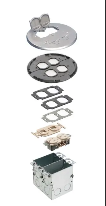 FLB6242NL FLOORBOX  KIT  6" NICKEL  120V / LV ARLINGTON COVER BOX