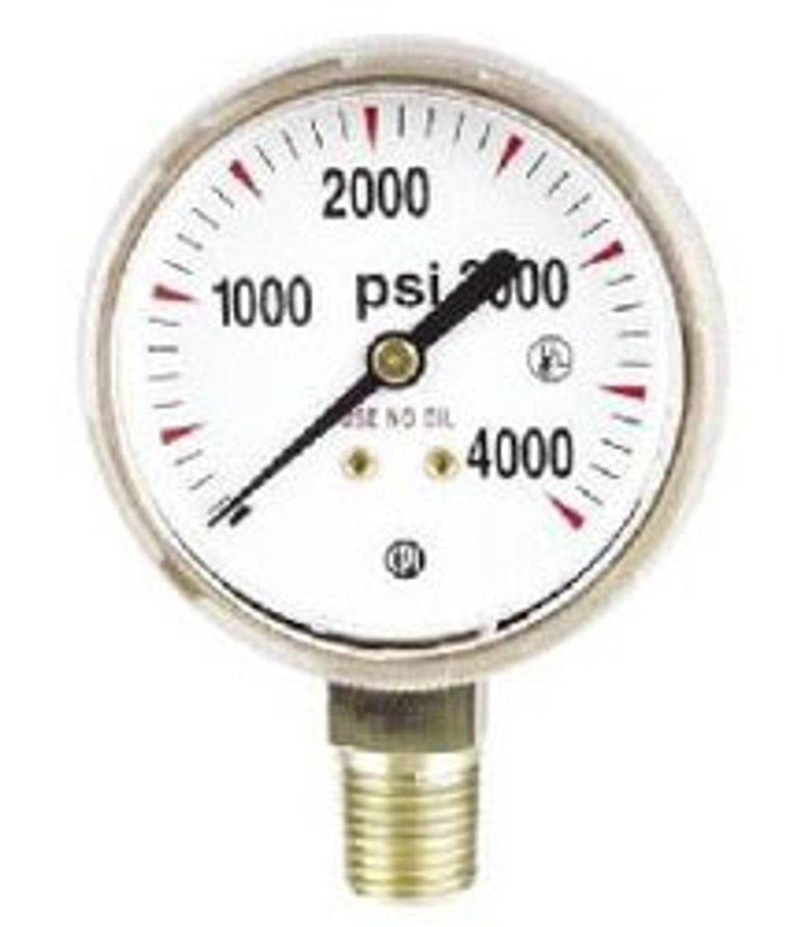 G7SD  HIGH PRESSURE GAS GAUGE 2" 4000 PSIG
