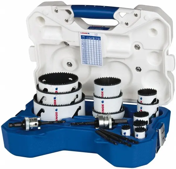 Electrician’s Hole Saw Kit 17-Piece Bi-Metal Cutting Set.