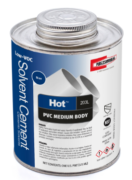 55990   Hot 203 Low Voc PVC Hot, 1 pt.