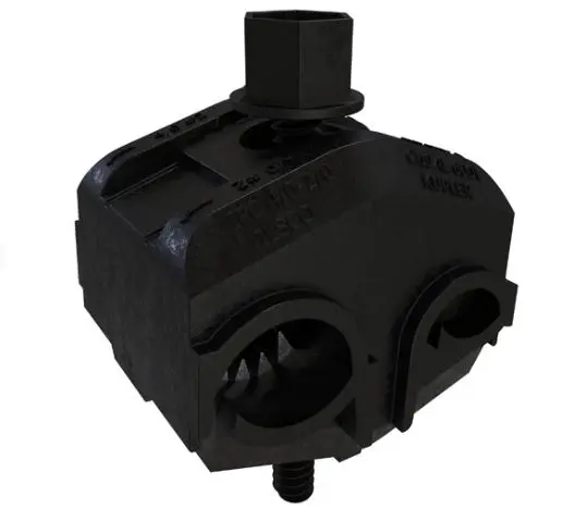 IPC4040  INS PIERCING CONNECTOR # 4/0-# 4/0 Ilsco IPC-4/0-2/0 Insulation Piercing Connector - Copper, 4/0-2 AWG, Stranded, 600 V, 195 Amp, Black
