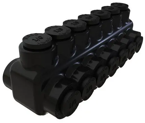 LICD2/0-7 USAD2/0-7  INSULATED POWER DISTRIBUTION  DUAL  2/0  7PORT