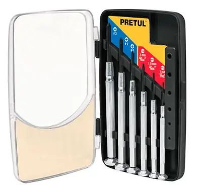 21382  Precision screwdriver set, 6 pcs, JUEGO DE 6 DESARMADORES 