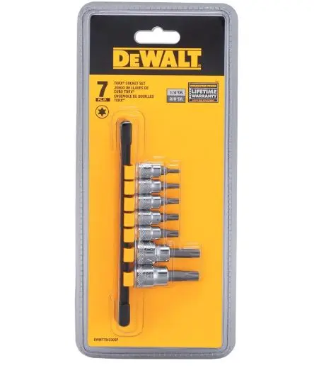 DWMT75423OSP   DEWALT  Juego de llaves de vaso Torx de 1/4" y 3/8"