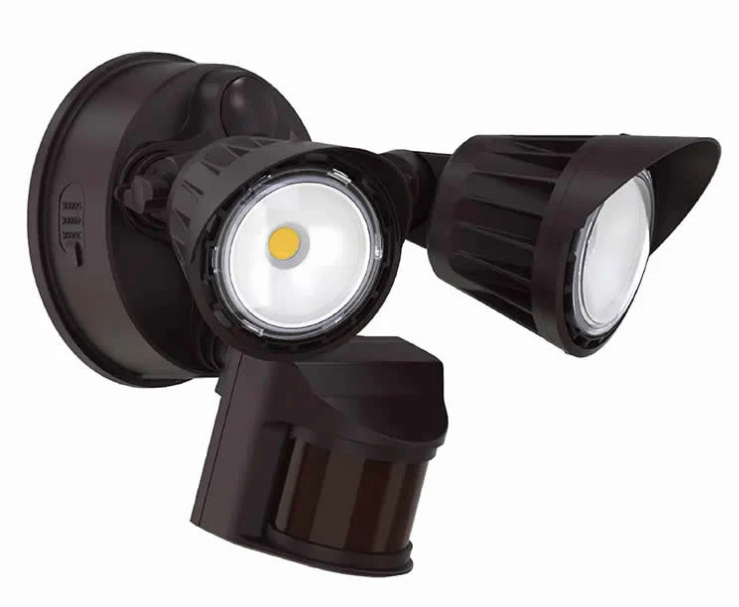 SL-20W-MCT-BZ-P   LED 2-Light Bronze Security Light 30K/40K/50K with PIR Sensor 120V WESTGATE