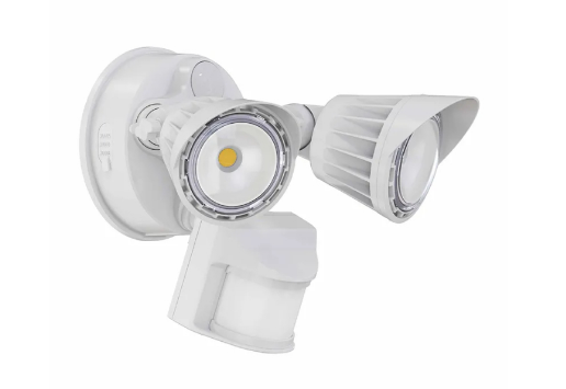 SL-20W-MCT-WH-P    LED 2-Light White Security Light 30K/40K/50K with PIR Sensor 120V -277V  20W  WESTGATE