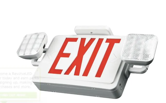 EECPRWR   LED EXIT & EMERGENCY COMBO