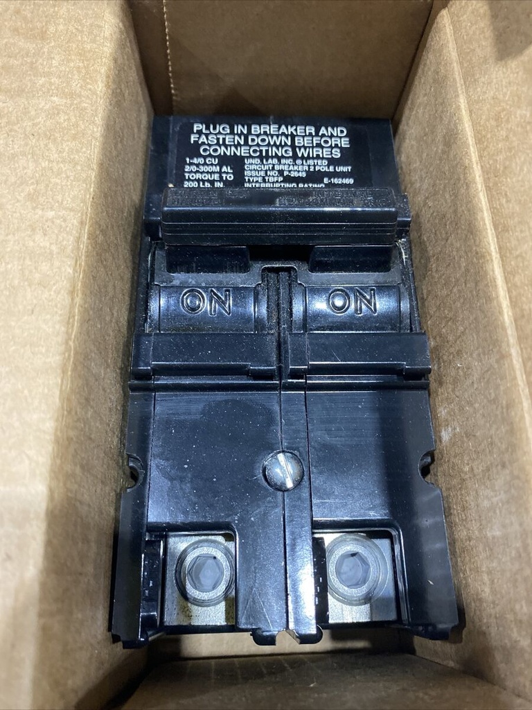 TBFP-125-2  MAIN   BREAKER  PLUG-ON  125A  2PH.