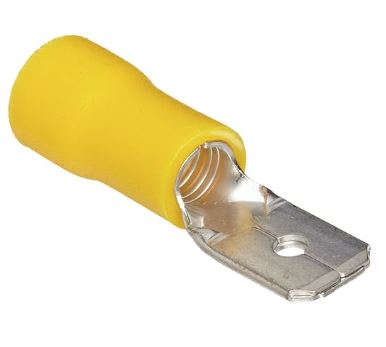 10232  MALE DISCONNECT VINIL INS YELLW