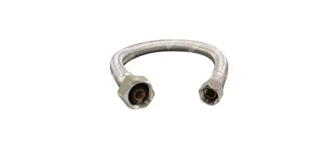 102619  88-2002 Stainless Steel Faucet Connector 3/8" Comp x 1/2" I.P. x 20"  MANGUERA DE LAVAMANOS  3/8'' X 1/2'' X 20" HOSE 