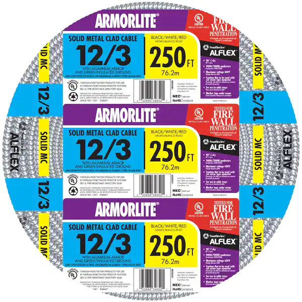 MCC12-3ROLLO  MC  CABLE  CONDUIT  12-3  COIL-250'