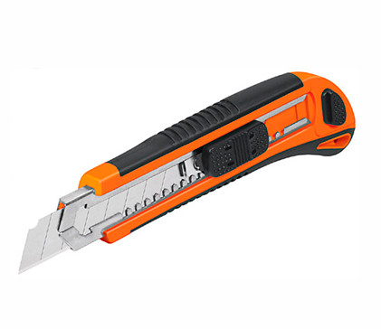 16977   6" Rubber Grip Retractible Knive  NAVAJA RETRACTIL 18MM SNAP-OFF  KNIFE SK4