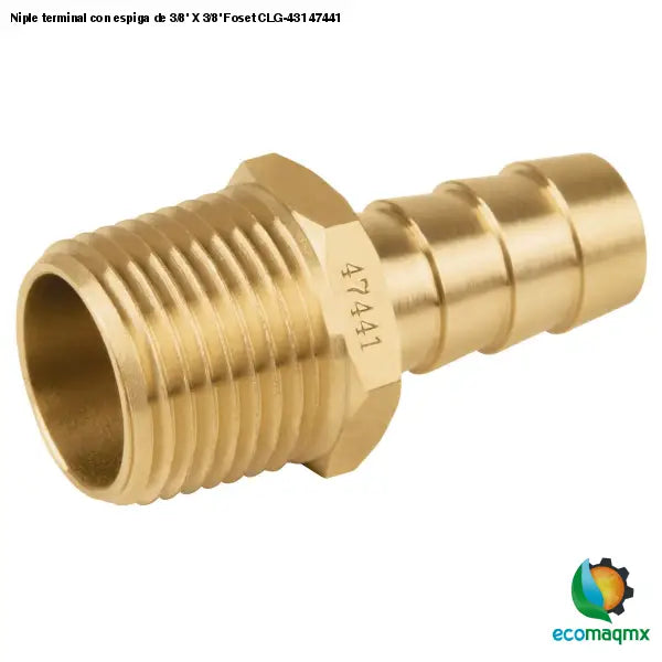 [47441] 47441   NIPLE TERMINAL CON ESPIGA DE LATON  3/8"ID x 3/8"  male hose barb adapator