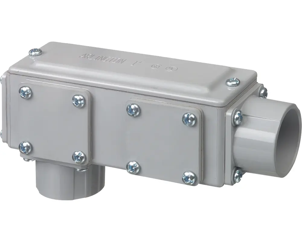 932NM Non-Metallic. five conduit bodies in one. Ships as an LB but converts to a T, LL, LR, or C. Trade Size 1"