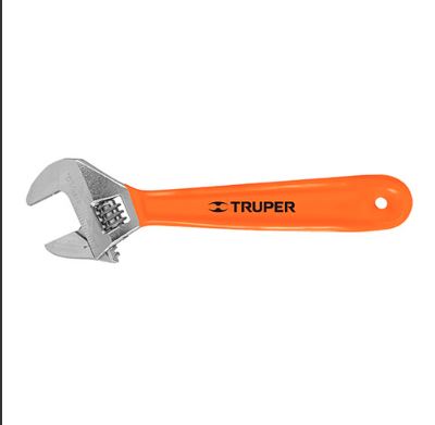 15510  8" Chrome Adjustable Wrench W/grip