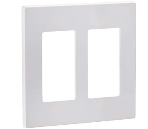 90402  PLATE COVER DECORA 2-GANG WHITE