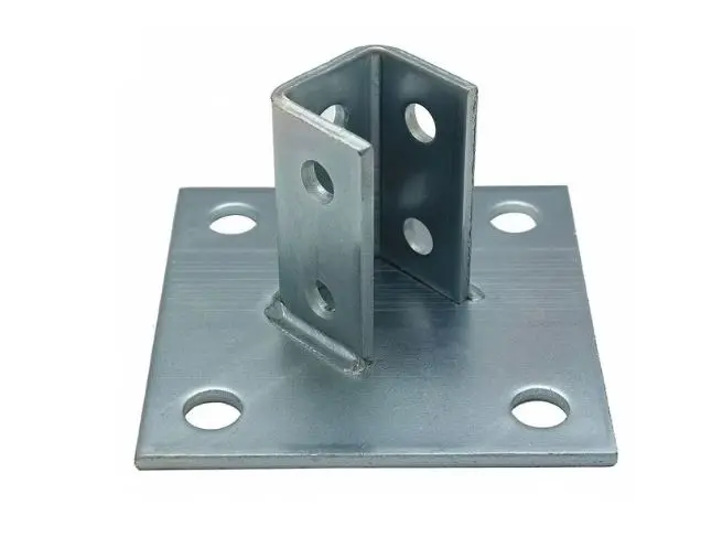 B-620-FL   17454   POST BASE SINGLE CHANNEL 2'' HOLE STANDARD STRUT 1-5/8'' BASE