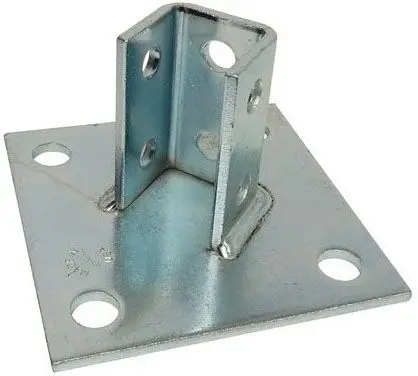 B-620 17452 POST BASE SINGLE CHANNEL 4 HOLE STANDARD STRUT 1-5/8 BASE
