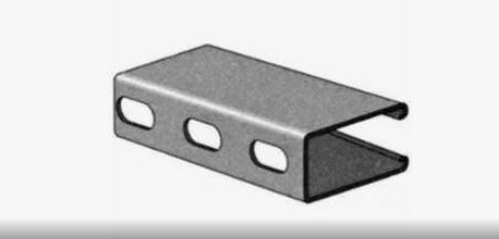 PS500EH10'SS   POWER STRUP STAINLESS STEEL 1-5/8'' x 1-5/8" x 14 GA CHANELL