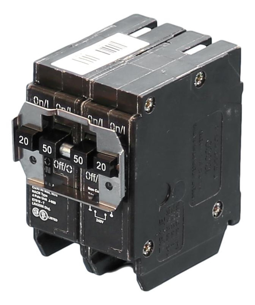 TBQ220250   QUAD  POLE  BREAKER  20/50 T&B