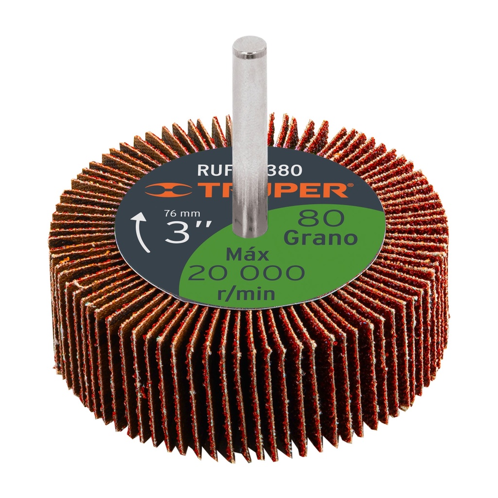 13041     RUEDA FLAP CON VASTAGO 60 GRANO 13041