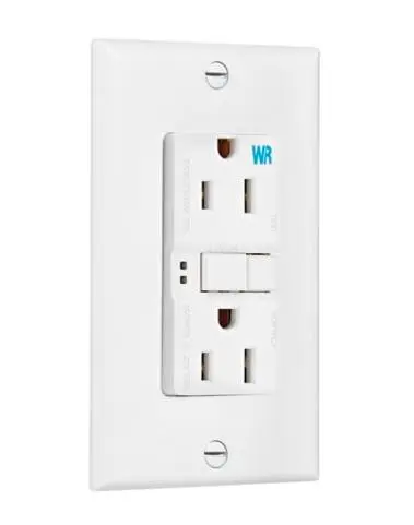 WRSGF15W  Rcpt Dplx Gfci Wr St 15Amp WhITE